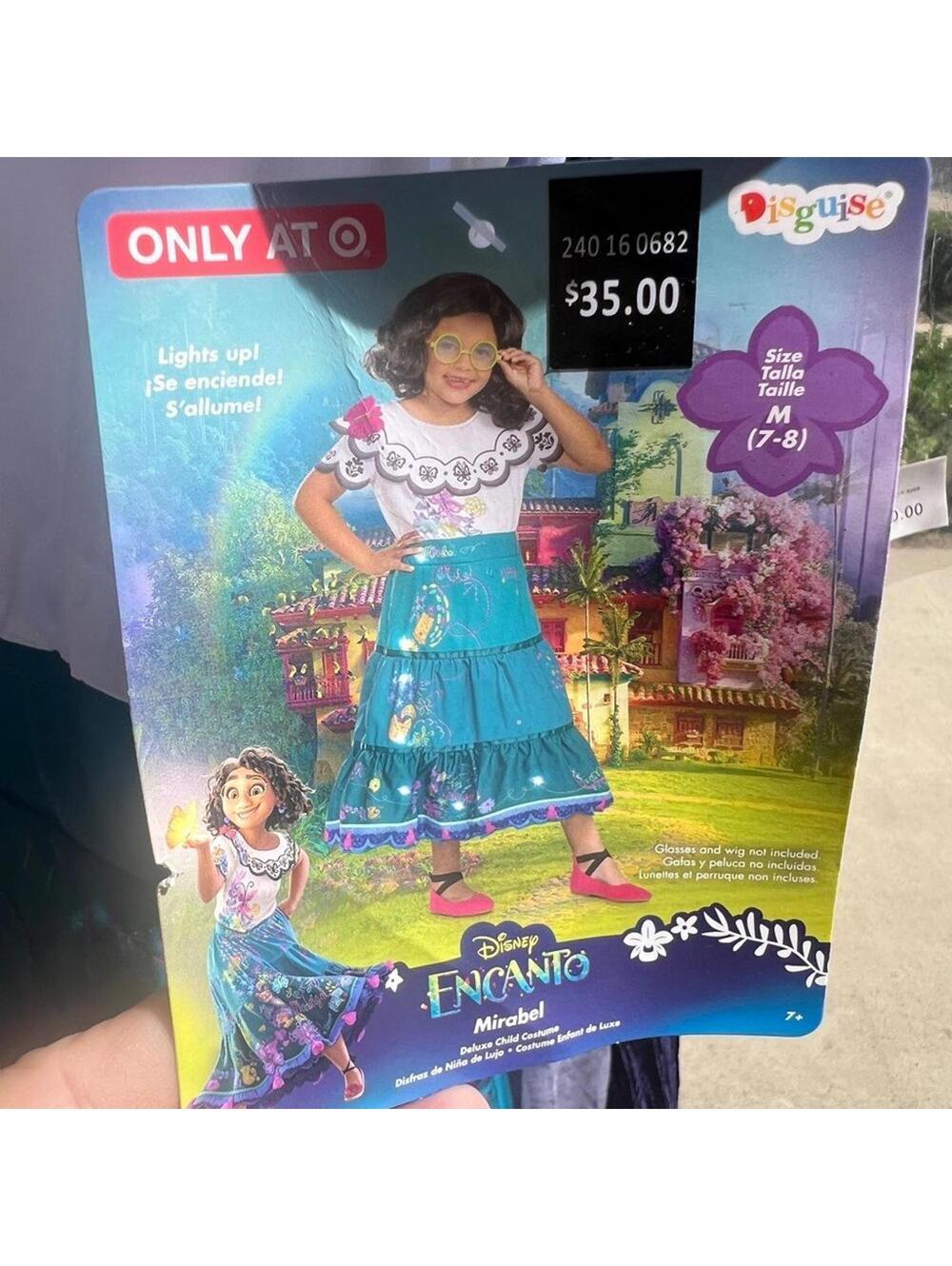 Disney Encanto Mirabel Kids Costume that lights up. Size M